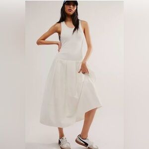 Free People Dress Womens Medium White Drops Of Venus Midi
